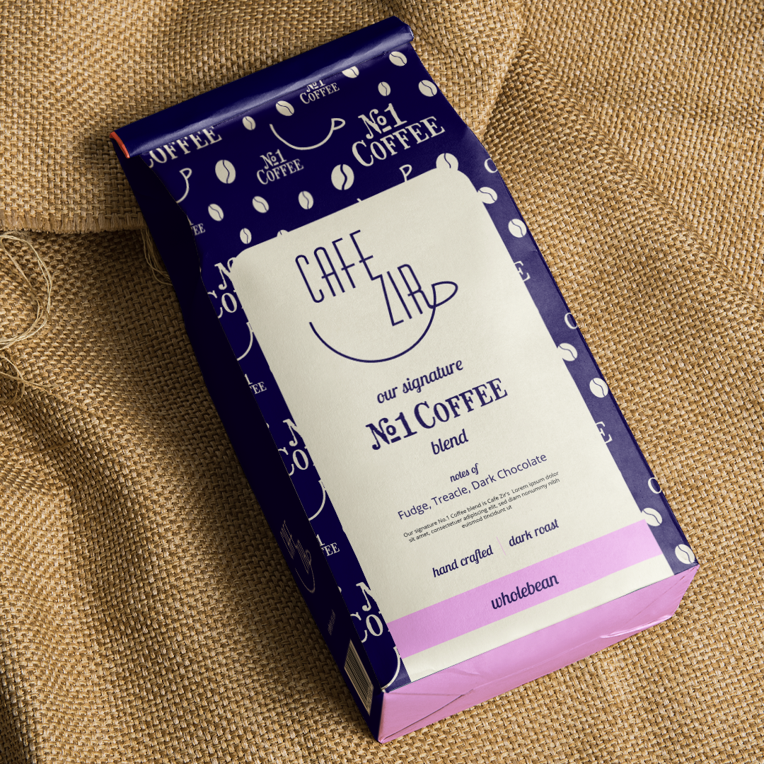 Cafe Zir brand and app design by Myles James