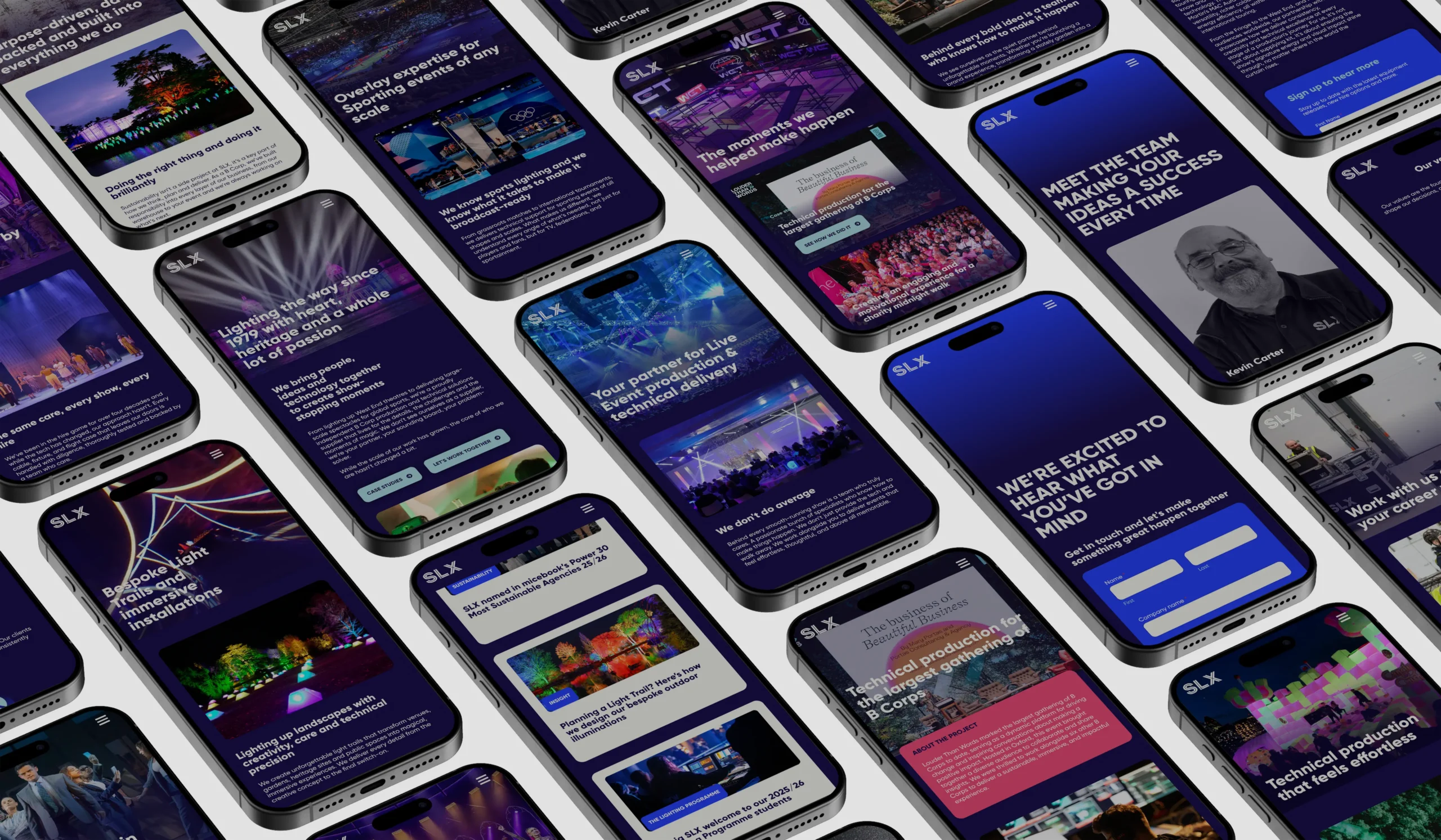 SLX Website - mobile version.