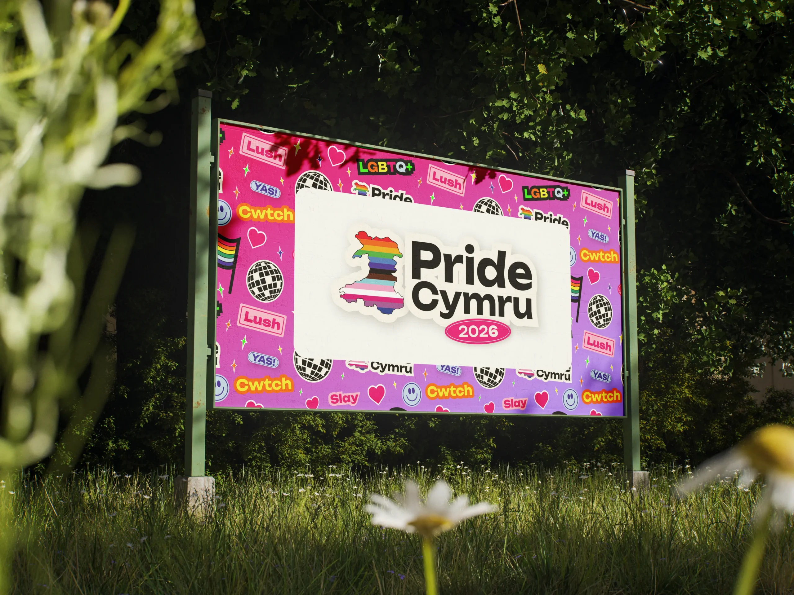 Pride Cyrmu brand identity by Myles James