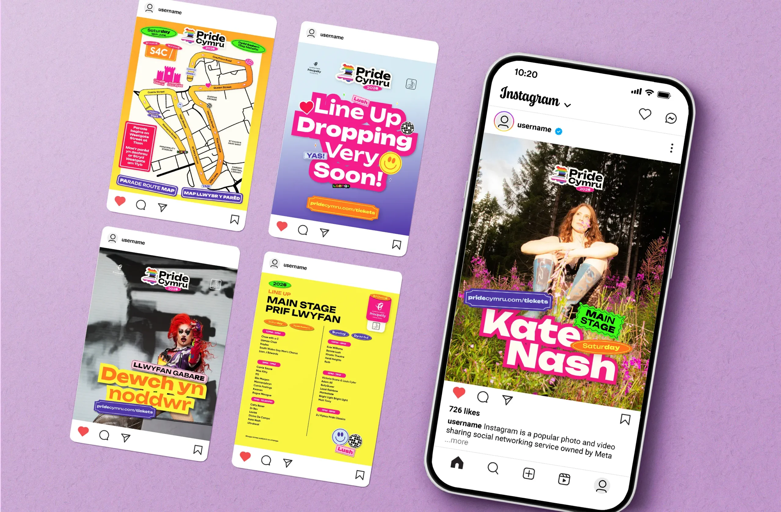 Pride Cymru Insta Posts